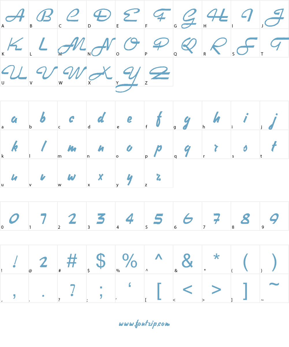 Heavy Rock Font Character